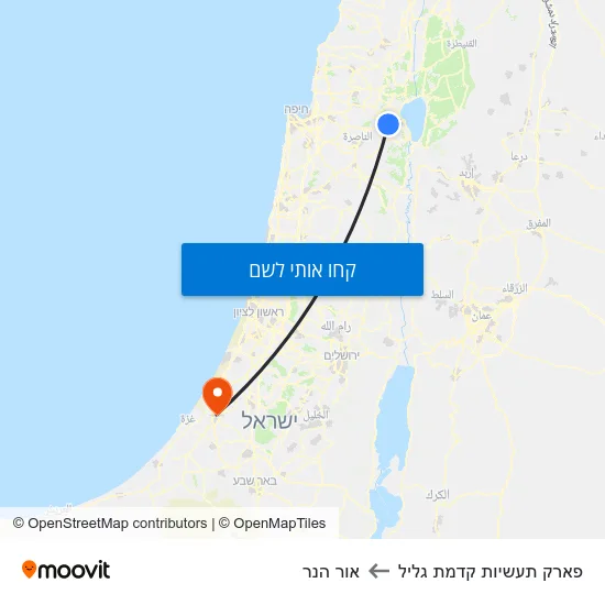 מפת פארק תעשיות קדמת גליל לאור הנר