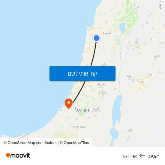 מפת יקנעם לאור הנר