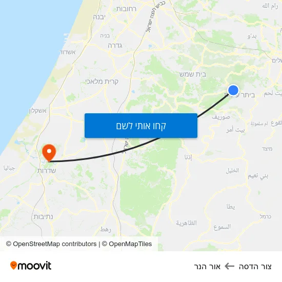 מפת צור הדסה לאור הנר