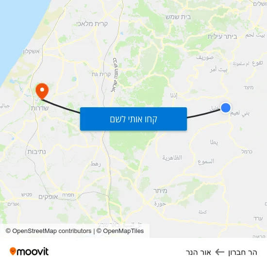 מפת הר חברון לאור הנר