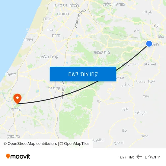 מפת ירושלים לאור הנר