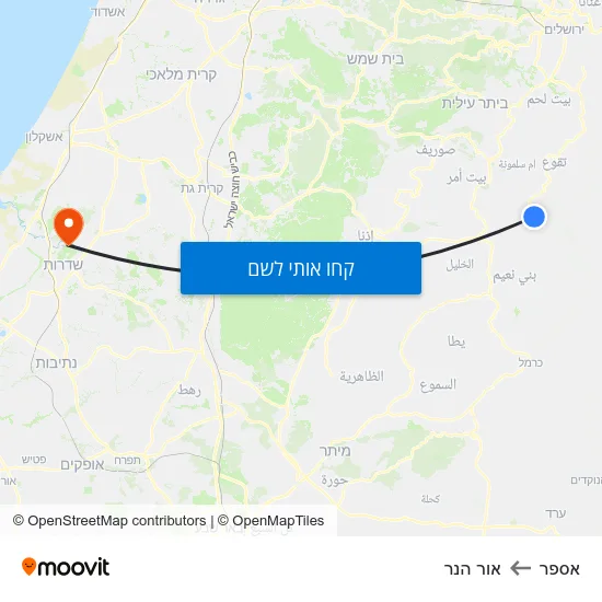 מפת אספר לאור הנר