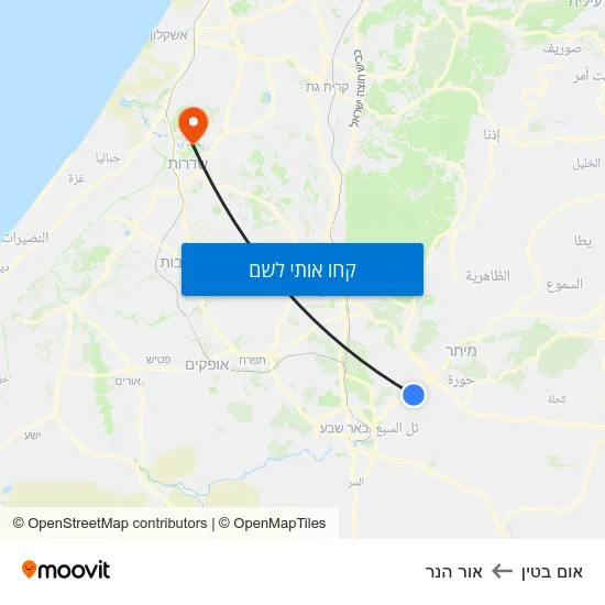 מפת אום בטין לאור הנר
