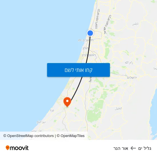 מפת גליל ים לאור הנר