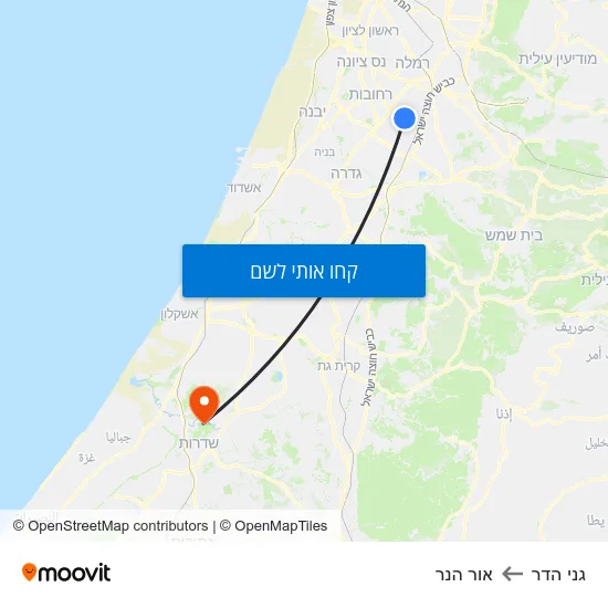 מפת גני הדר לאור הנר