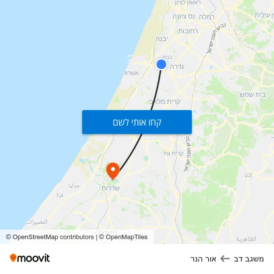 מפת משגב דב לאור הנר