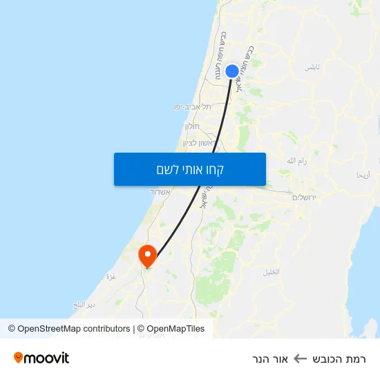 מפת רמת הכובש לאור הנר