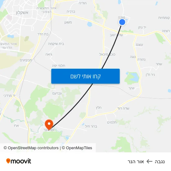 מפת נגבה לאור הנר