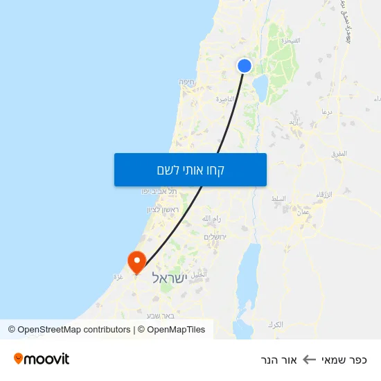 מפת כפר שמאי לאור הנר