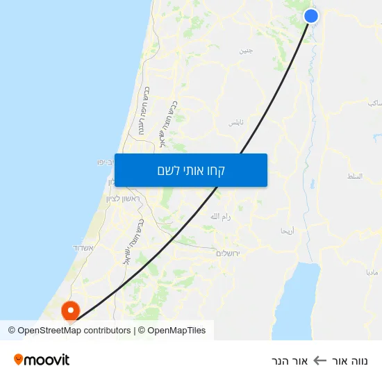 מפת נווה אור לאור הנר