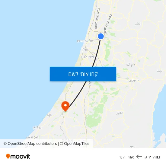 מפת נווה ירק לאור הנר