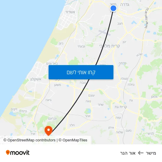 מפת מישר לאור הנר