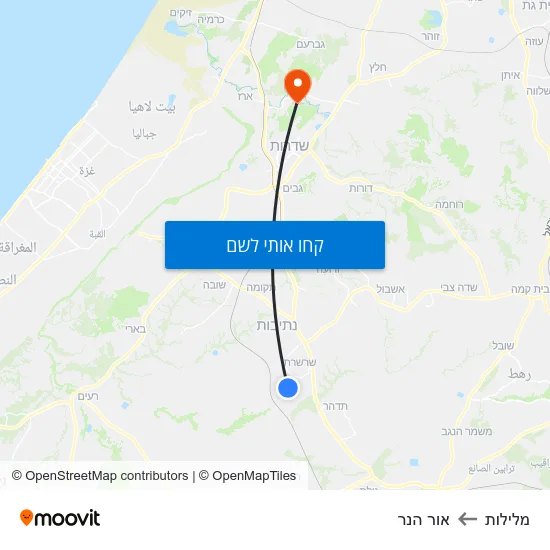 מפת מלילות לאור הנר