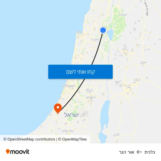 מפת כלנית לאור הנר