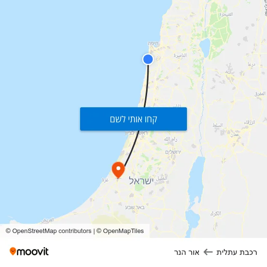 מפת רכבת עתלית לאור הנר