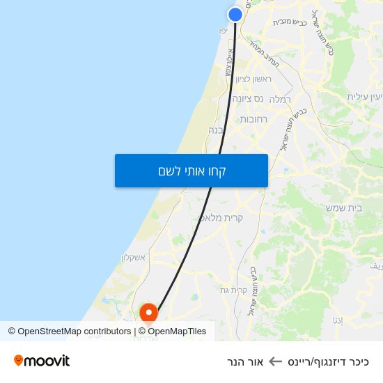 מפת כיכר דיזנגוף/ריינס לאור הנר