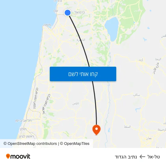 מפת טל-אל לנתיב הגדוד