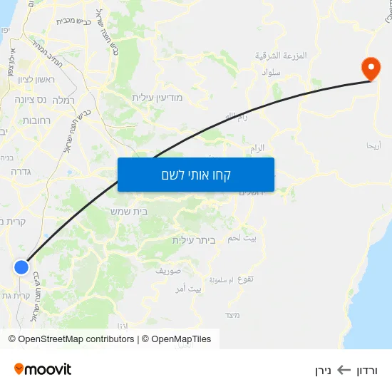 מפת ורדון לנירן