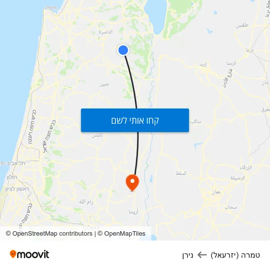 מפת טמרה (יזרעאל) לנירן
