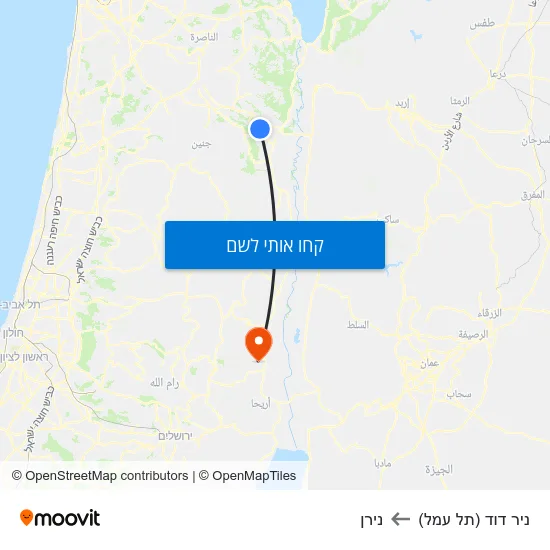 מפת ניר דוד (תל עמל) לנירן