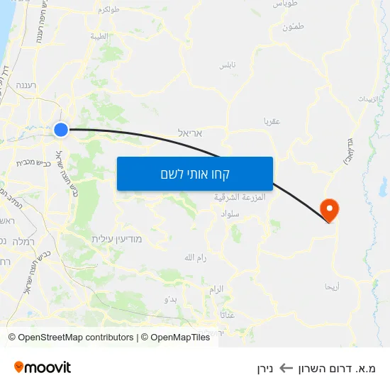 מפת מ.א. דרום השרון לנירן