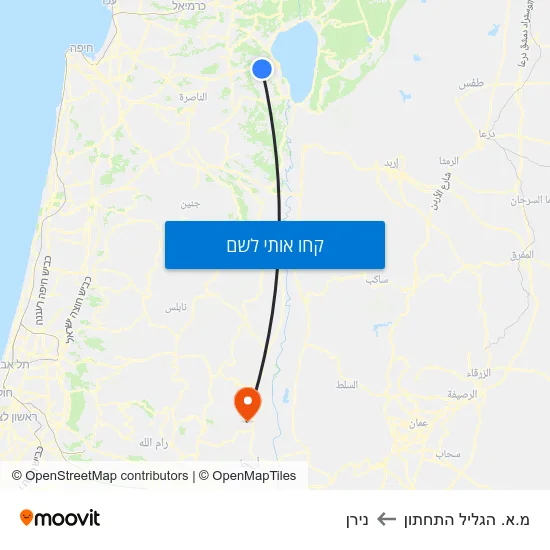 מפת מ.א. הגליל התחתון לנירן