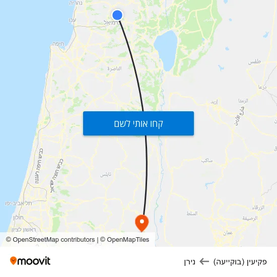 מפת פקיעין (בוקייעה) לנירן