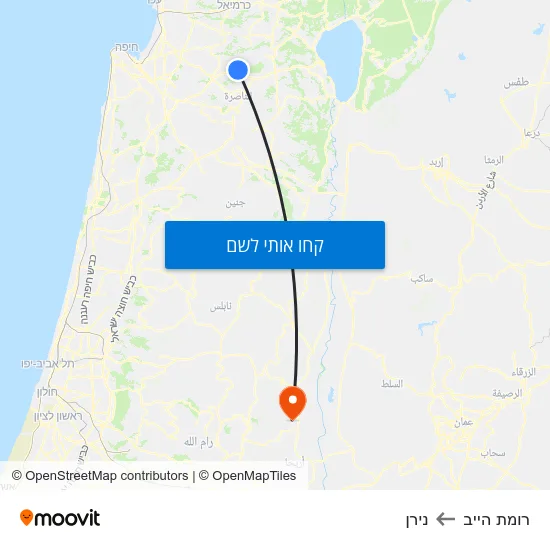 מפת רומת הייב לנירן