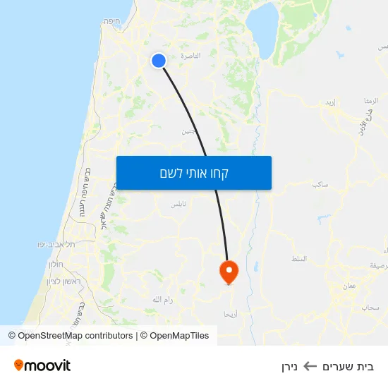 מפת בית שערים לנירן