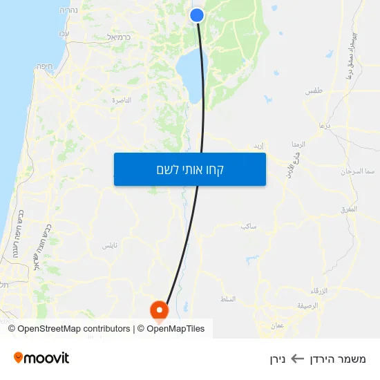 מפת משמר הירדן לנירן