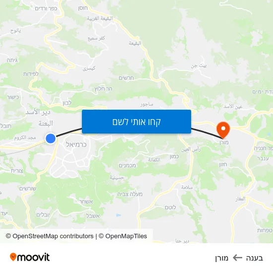 מפת בענה למורן