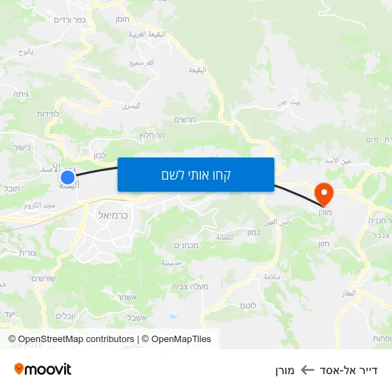 מפת דייר אל-אסד למורן