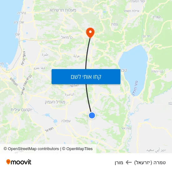 מפת טמרה (יזרעאל) למורן