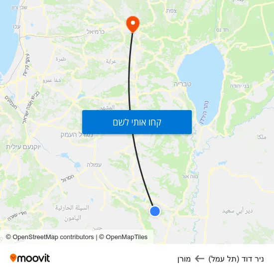 מפת ניר דוד (תל עמל) למורן