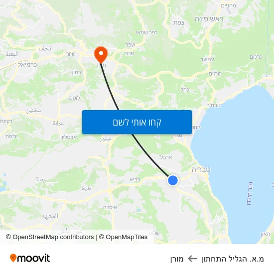 מפת מ.א. הגליל התחתון למורן