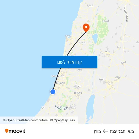 מפת מ.א. חבל יבנה למורן