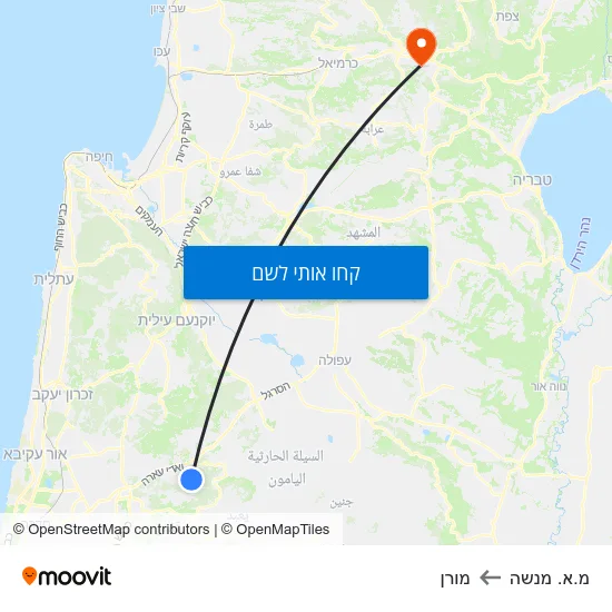 מפת מ.א. מנשה למורן