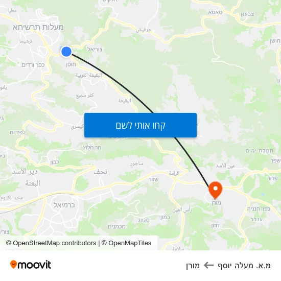 מפת מ.א. מעלה יוסף למורן