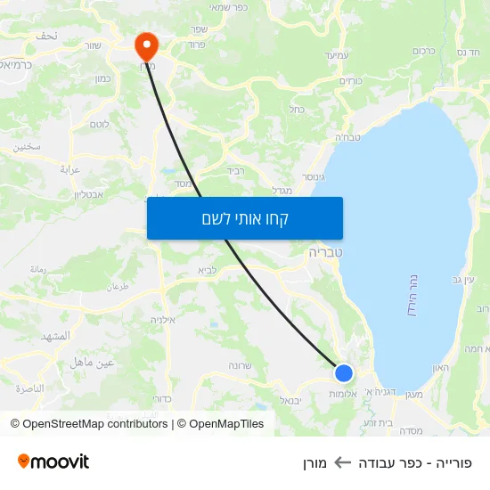 מפת פורייה - כפר עבודה למורן