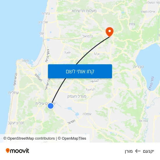 מפת יקנעם למורן