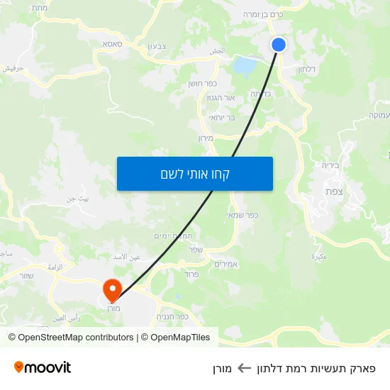 מפת פארק תעשיות רמת דלתון למורן