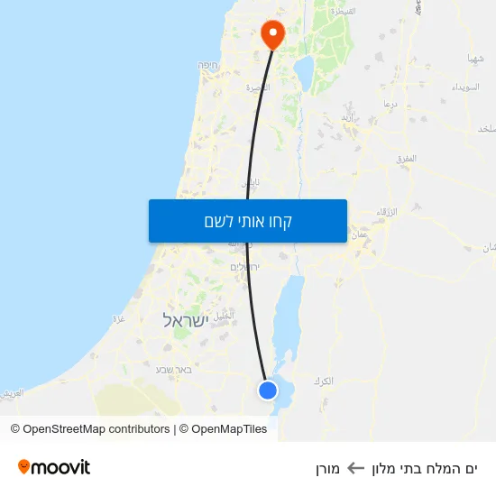 מפת ים המלח בתי מלון למורן