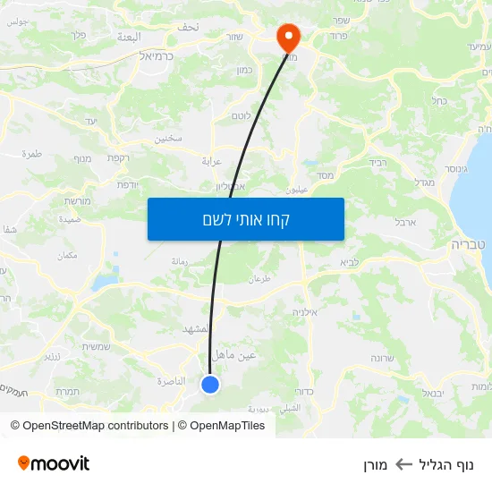 מפת נוף הגליל למורן