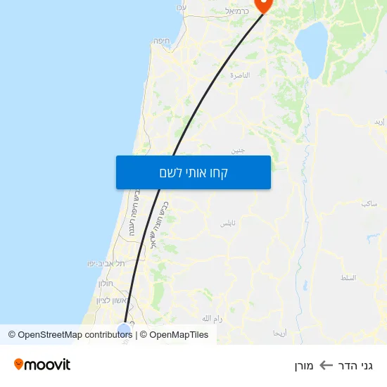 מפת גני הדר למורן
