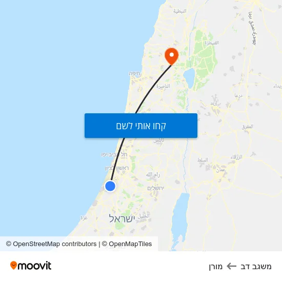 מפת משגב דב למורן