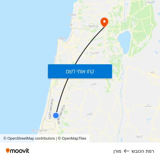 מפת רמת הכובש למורן