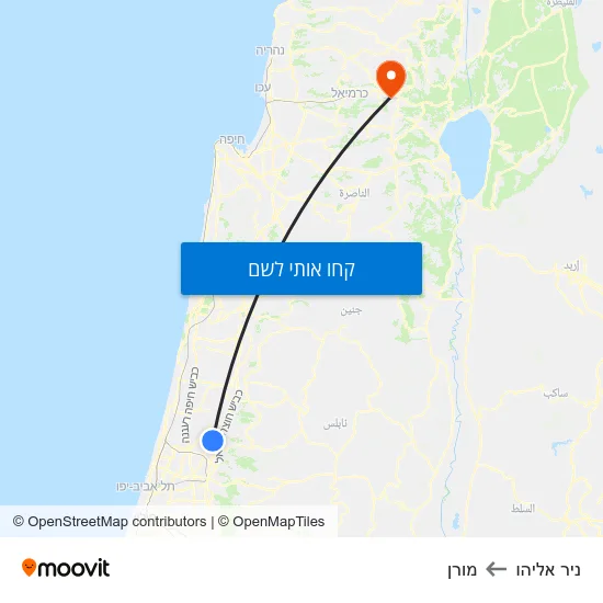 מפת ניר אליהו למורן