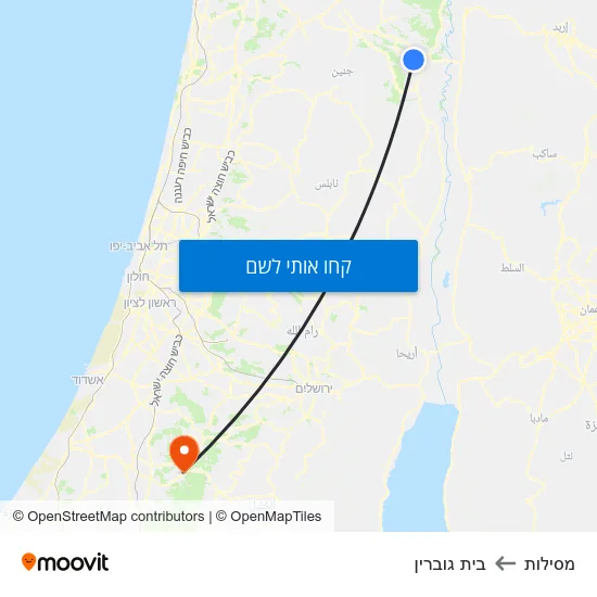מפת מסילות לבית גוברין