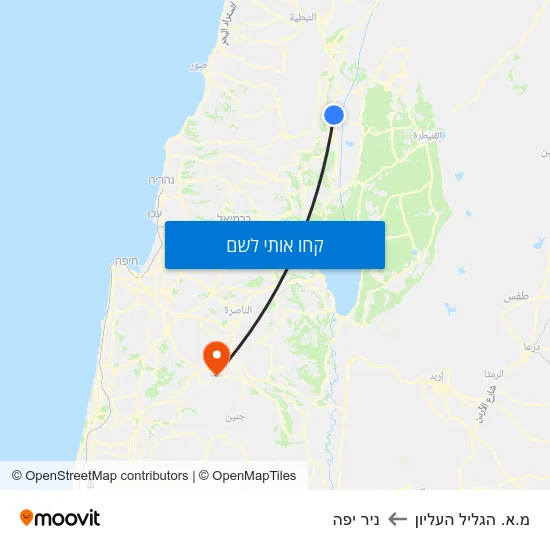 מפת מ.א. הגליל העליון לניר יפה