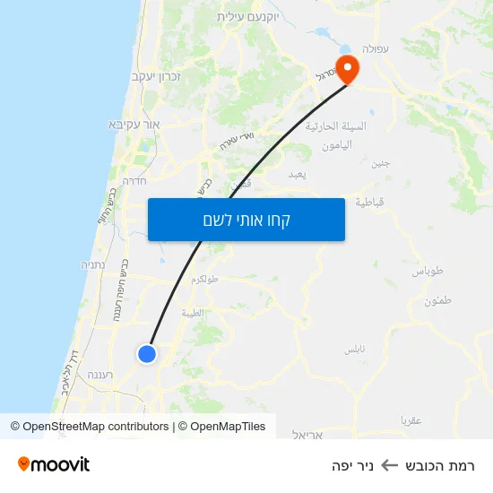 מפת רמת הכובש לניר יפה